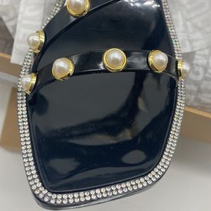 NONII Pearl embellish slip sandals new with tags
